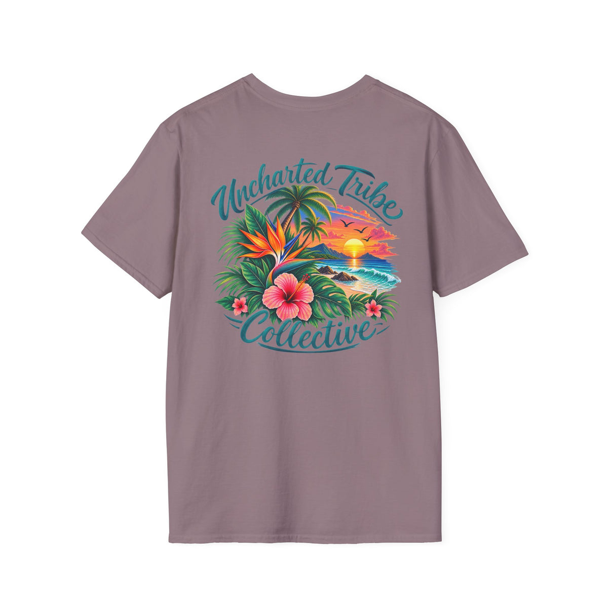 Island Vibes T-Shirt in Paragon, back view.