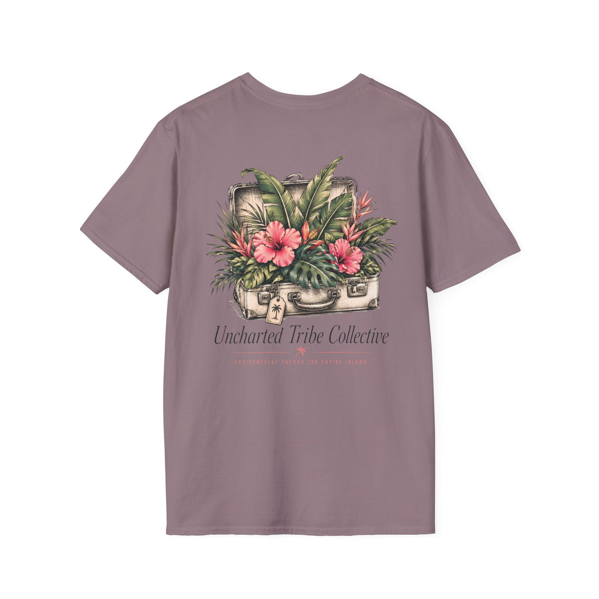 Packed the Island T-Shirt in Paragon, back view.