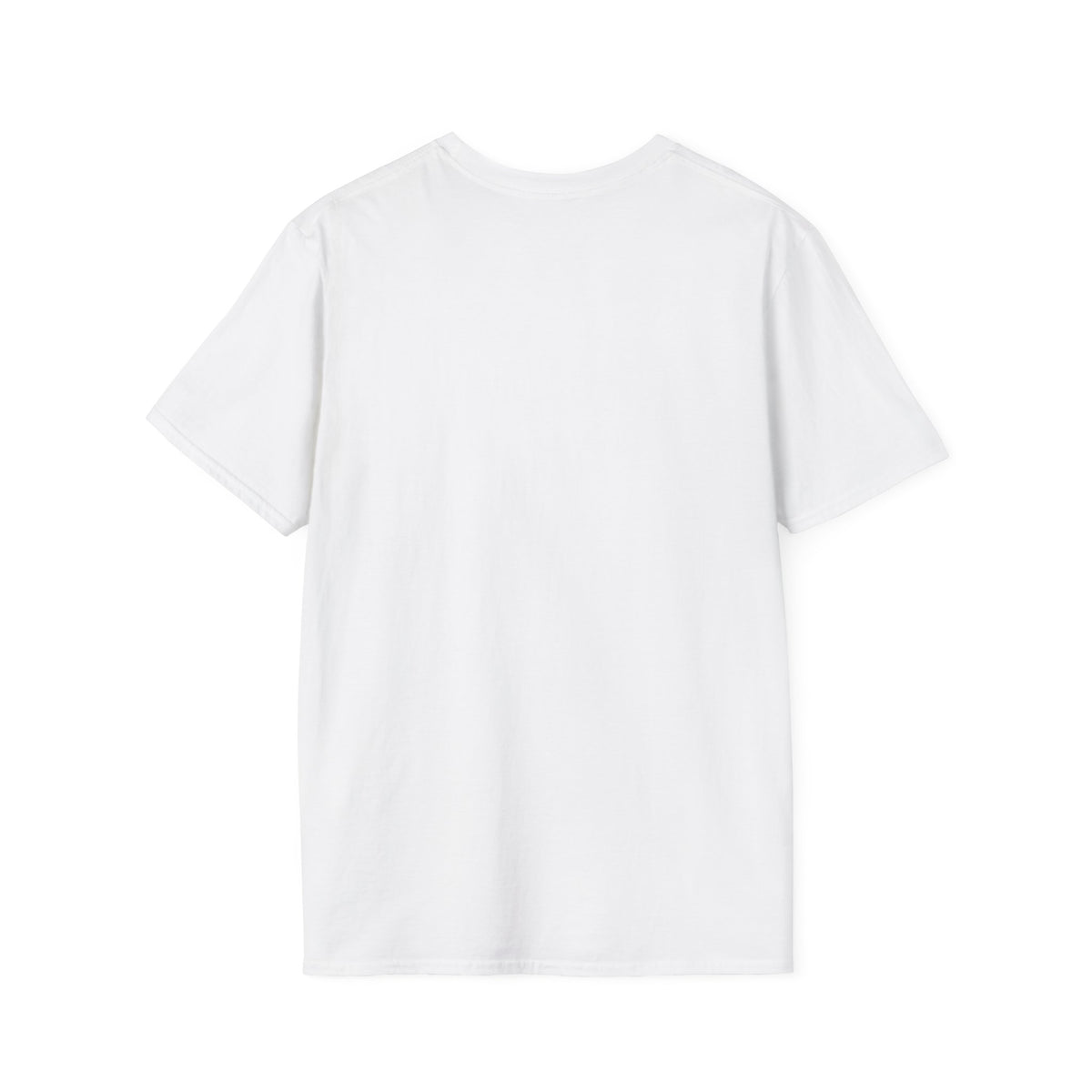 Floral Camper Van 2 T-Shirt in White, plain back view.