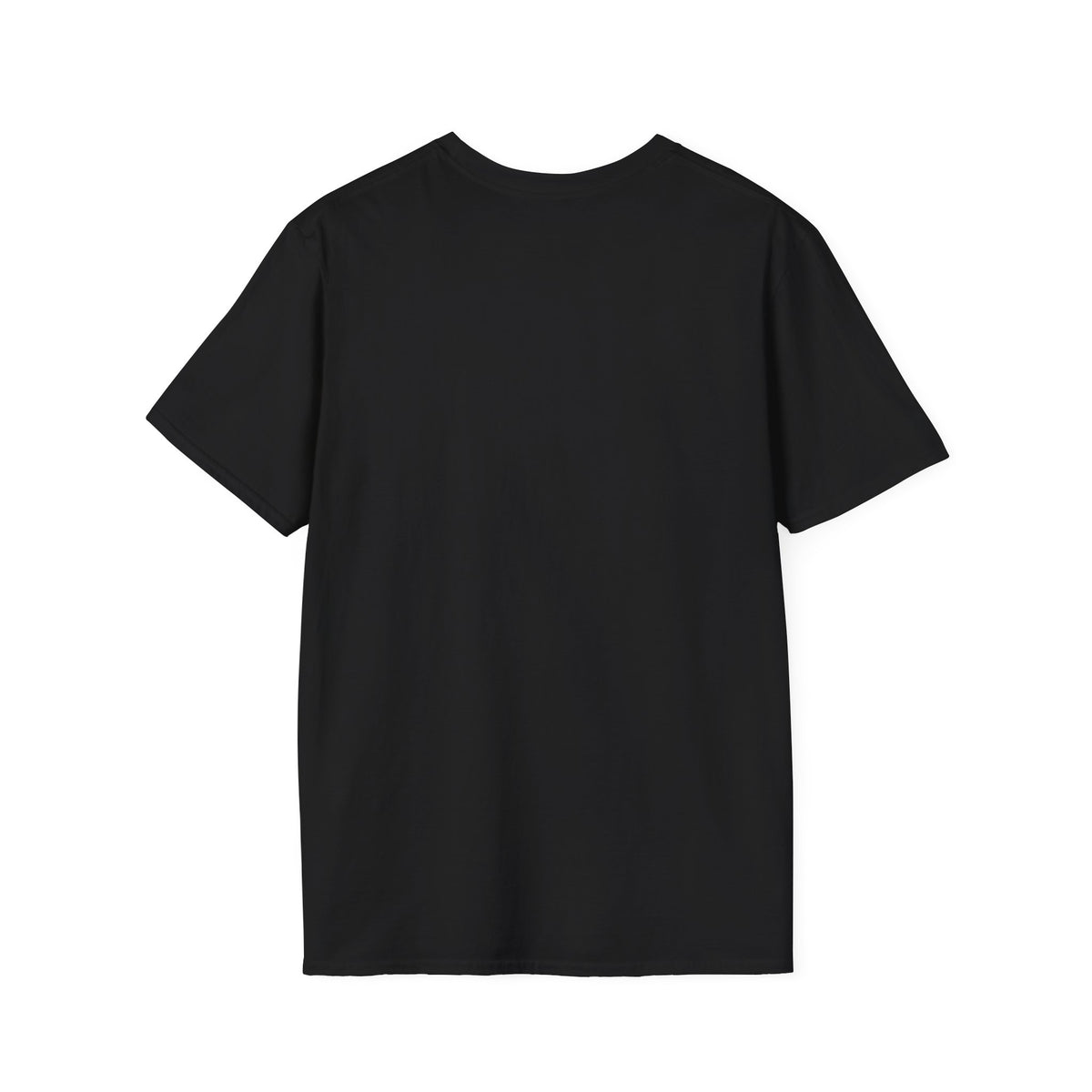Floral Camper Van 2 T-Shirt in Black, plain back view.