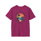 Uncharted Tribe Collective T-Shirt — Shoreline Seal in Antique Heliconia, back view.