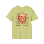 Desert Therapy T-Shirt — Desert Arch in Pistachio, back view.