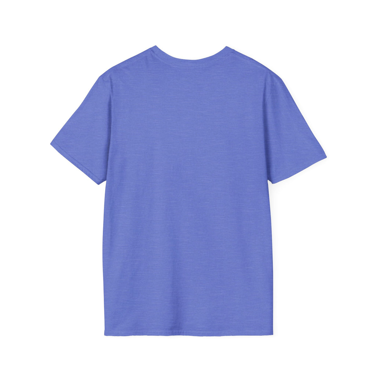 Floral Camper Van 2 T-Shirt in Heather Royal, plain back view.