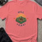 Hill Yeah T-Shirt in Coral Silk, front view.