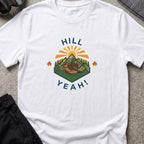 Hill Yeah T-Shirt in White, front view.