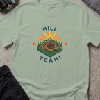Hill Yeah T-Shirt in Sage, front view.