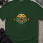 Hill Yeah T-Shirt in Forest Green, front view.