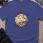Fuel for Adventure T-Shirt in Metro Blue, front view.