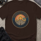 Destination: Somewhere T-Shirt in Dark Chocolate, front view.