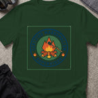 Certified Marshmallow Manager T-Shirt in Forest Green, front view.