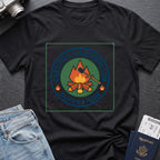 Certified Marshmallow Manager T-Shirt in Black, front view.