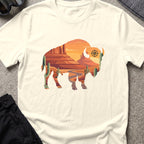Desert Bison T-Shirt in Natural, front view.