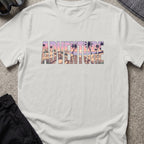 Adventure Boardwalk T-Shirt in Ice Grey, front view.