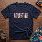 Adventure Boardwalk T-Shirt in Navy, front view.