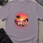 Blame It On The Drink Package — Sunset Cove T-Shirt in Paragon, front view.
