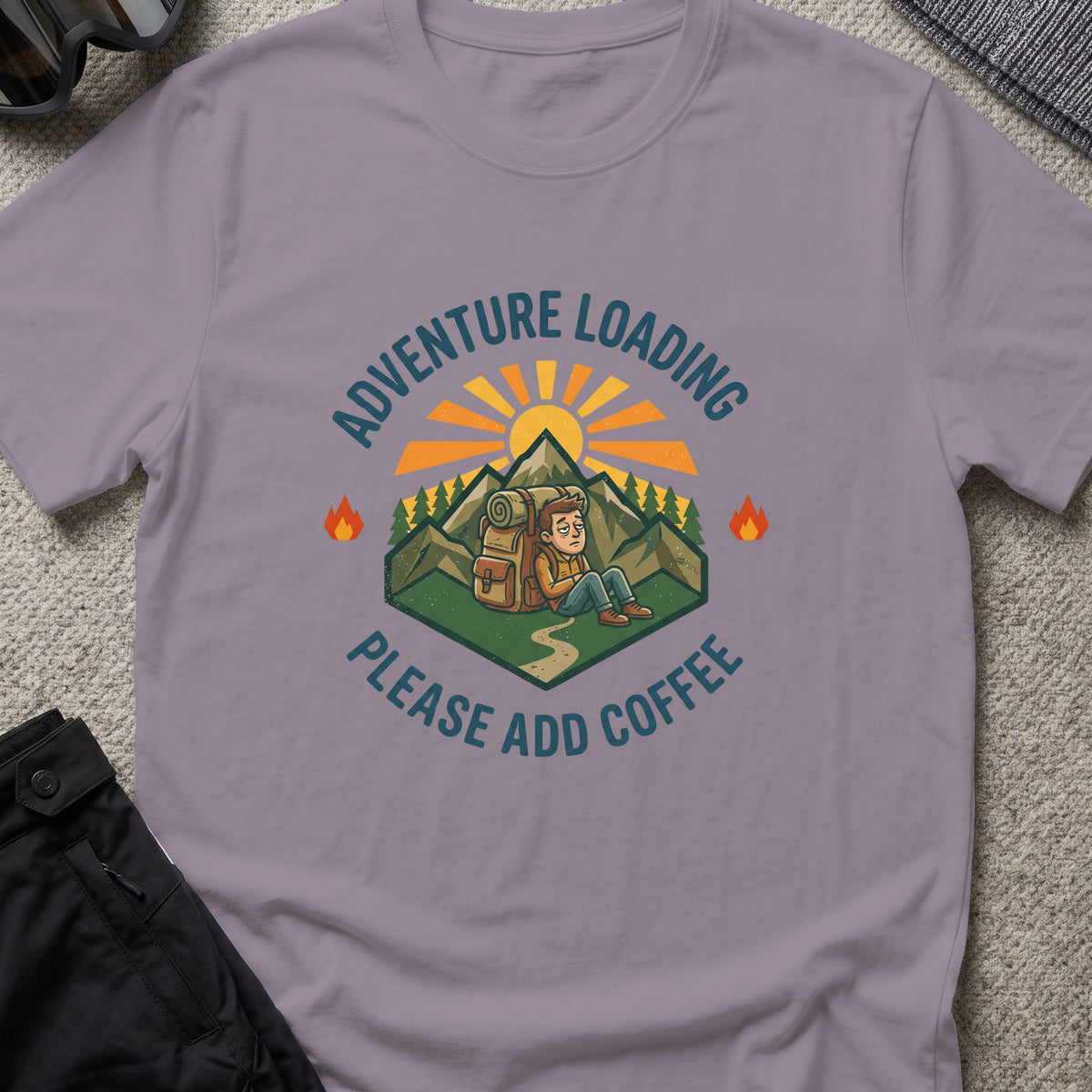 Adventure Loading T-Shirt in Paragon, front view.
