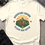 Adventure Loading T-Shirt in Natural, front view.