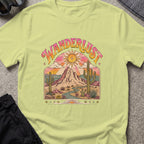 Wanderlust T-Shirt — Desert Sunburst in Pistachio, front view.