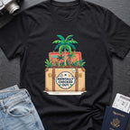 Mentally Checked Out T-Shirt in Black, front view.
