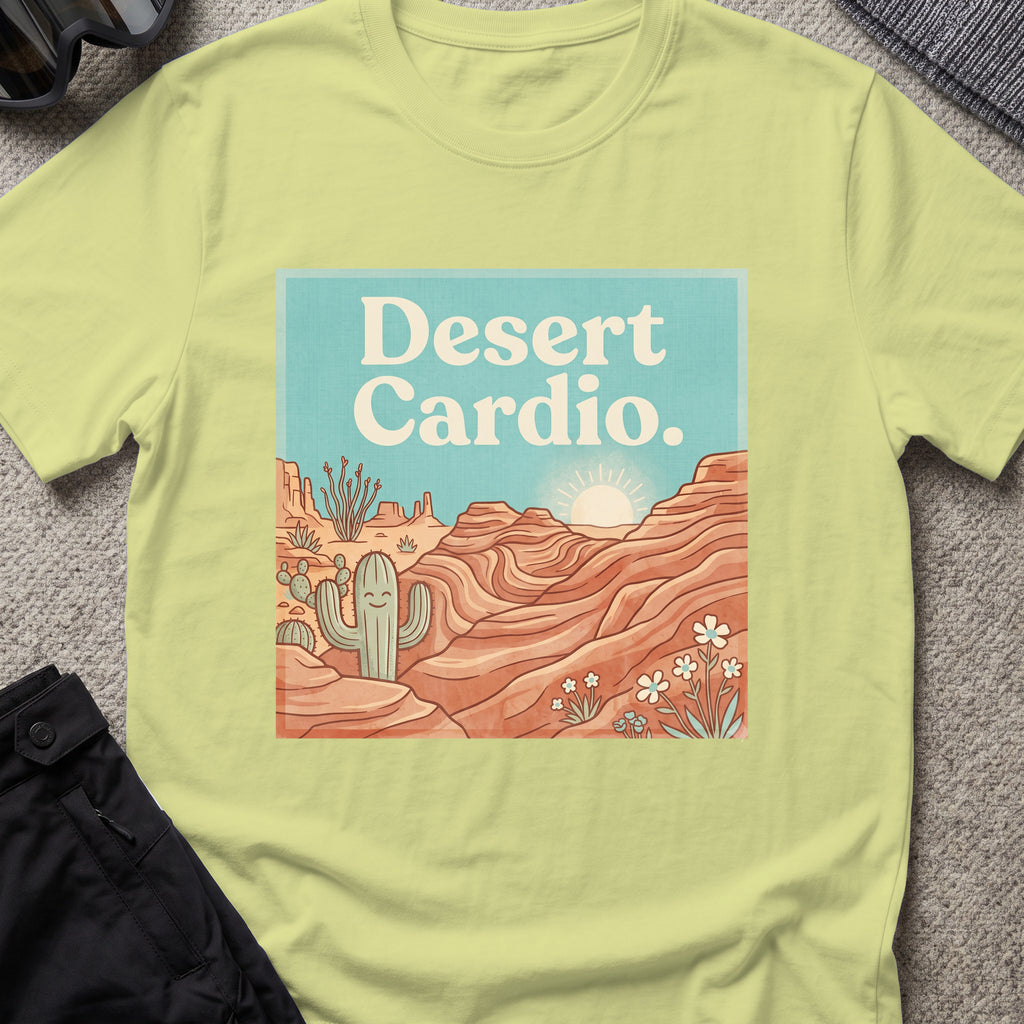 Desert Cardio T-Shirt in Pistachio, front view.