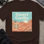 Desert Cardio T-Shirt in Dark Chocolate, front view.
