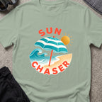 Sun Chaser T-Shirt — Shoreline in Sage, front view.