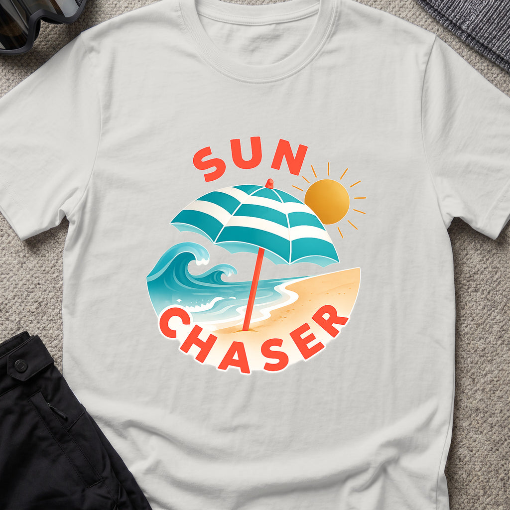 Sun Chaser T-Shirt — Shoreline in Ice Grey, front view.