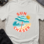 Sun Chaser T-Shirt — Shoreline in Ice Grey, front view.