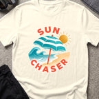 Sun Chaser T-Shirt — Shoreline in Natural, front view.