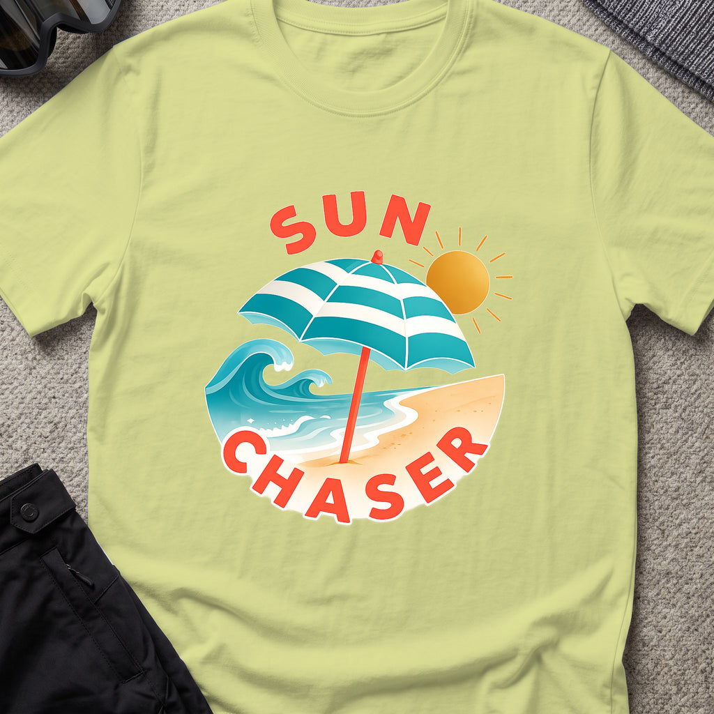 Sun Chaser T-Shirt — Shoreline in Pistachio, front view.