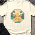 Sun Chaser T-Shirt — Sun Badge in Natural, front view.