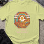 Desert Therapy T-Shirt — Canyon Sun in Pistachio, front view.