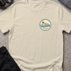 Vacation is Always in Season T-Shirt in Sand, front view.