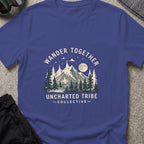 Wander Together T-Shirt in Metro Blue, front view.