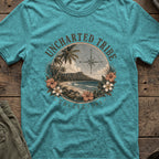 Vintage Diamond Head T-Shirt in Heather Galapagos Blue, front view.