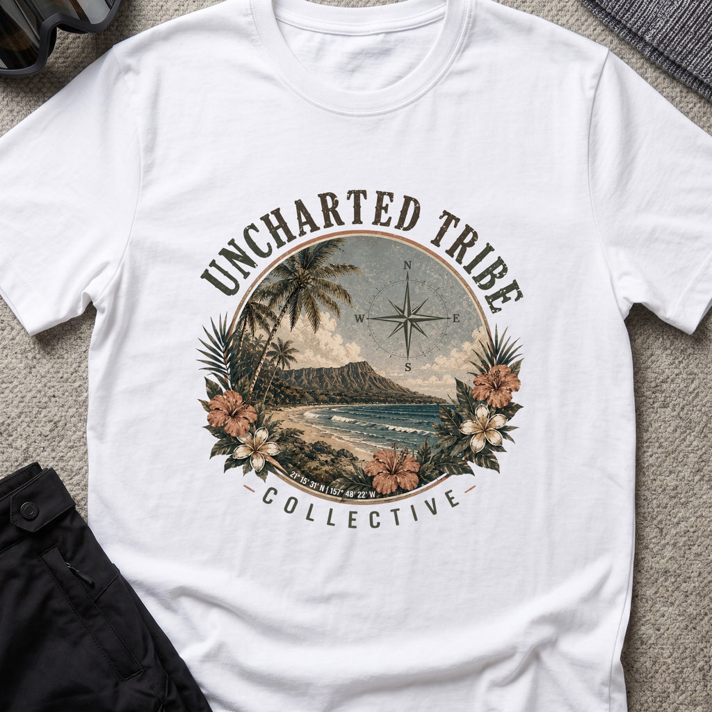 Vintage Diamond Head T-Shirt in White, front view.