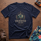 Travel Society T-Shirt in Navy, front view.