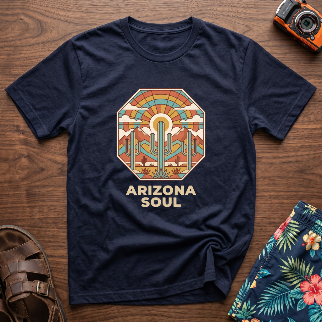 Arizona Soul T-Shirt in Navy, front view.
