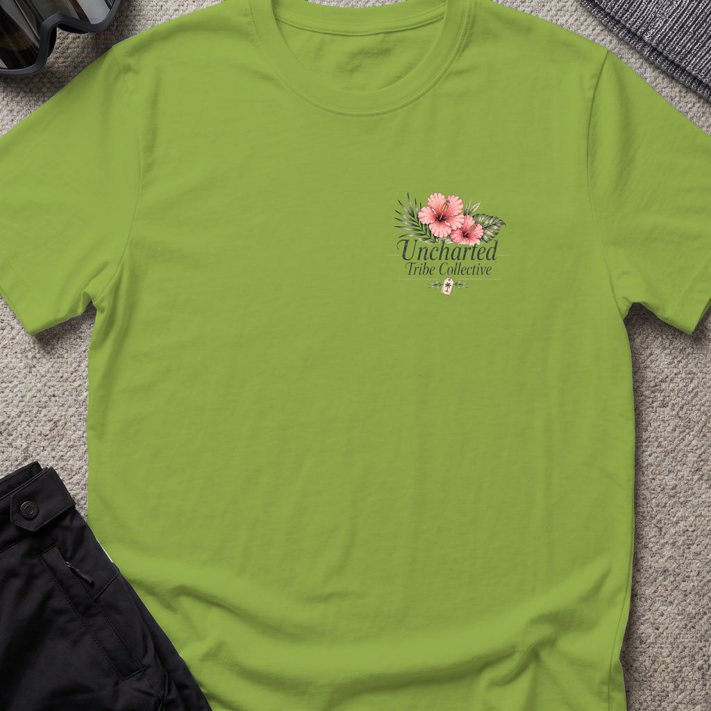 Packed the Island T-Shirt in Kiwi, front view.