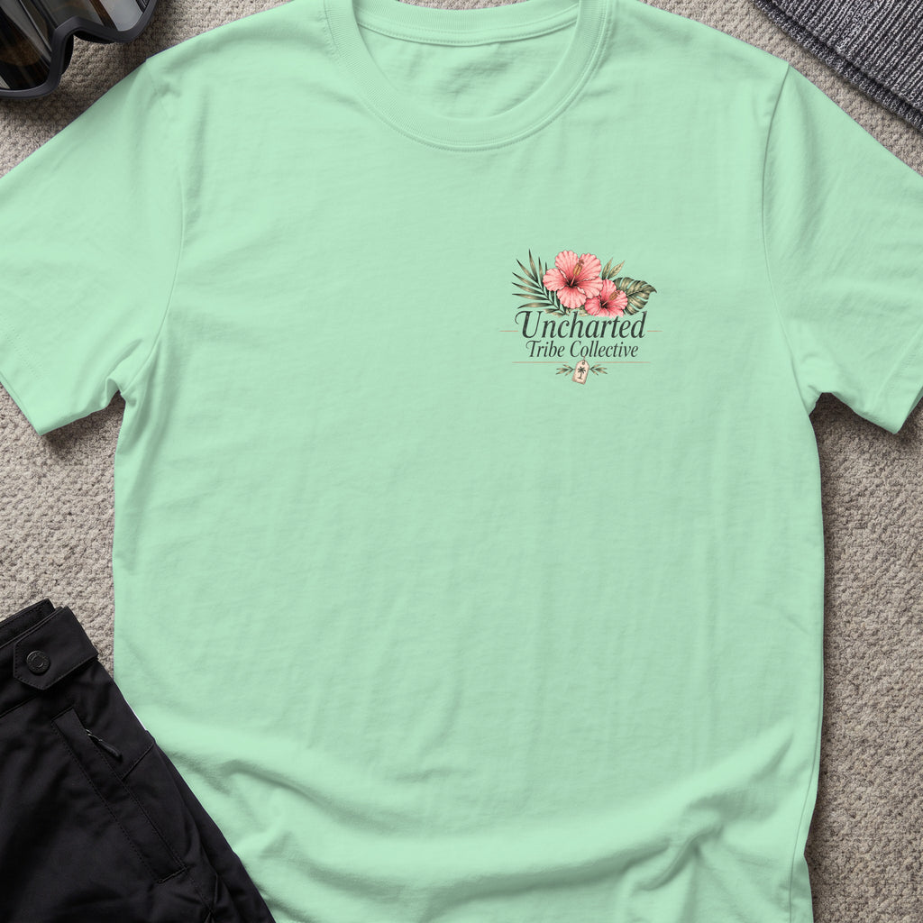 Packed the Island T-Shirt in Mint Green, front view.