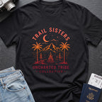 Trail Sisters T-Shirt in Black, front view.