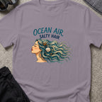 Ocean Air Salty Hair T-Shirt in Paragon, front view.