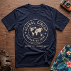 Uncharted Tribe Global Circuit T-Shirt in Navy, front view.