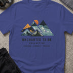 Connect and Inspire T-Shirt in Metro Blue, front view.