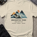 Connect and Inspire T-Shirt in Sand, front view.