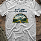 Miles Away From Ordinary T-Shirt in Sport Grey, front view.