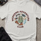 Weekend Adventure Club T-Shirt in Ice Grey, front view.