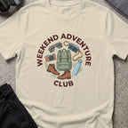 Weekend Adventure Club T-Shirt in Sand, front view.