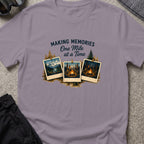 Making Memories One Mile at a Time T-Shirt in Paragon, front view.