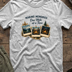 Making Memories One Mile at a Time T-Shirt in Sport Grey, front view.